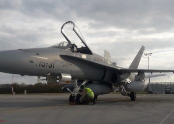 Un F18 del Ejército del Aire