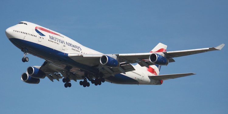 Un B747 de British Airways