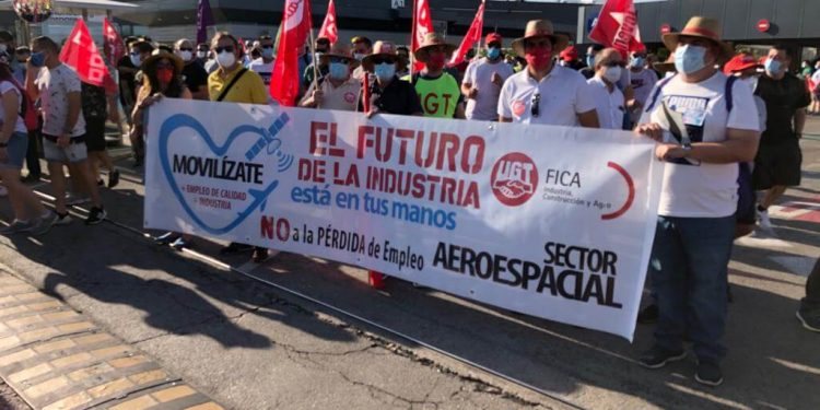 Manifestación de Airbus