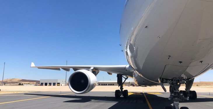 Aviones de Iberia estacionados en el aeropuerto de Ciudad Real.