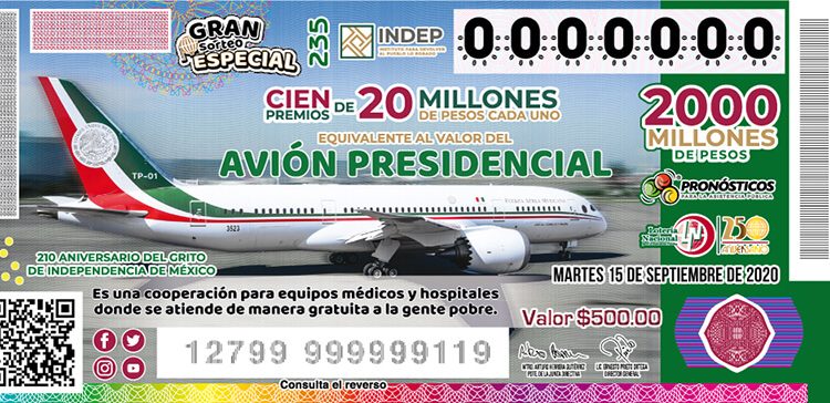 México sortea hoy el B787 presidencial