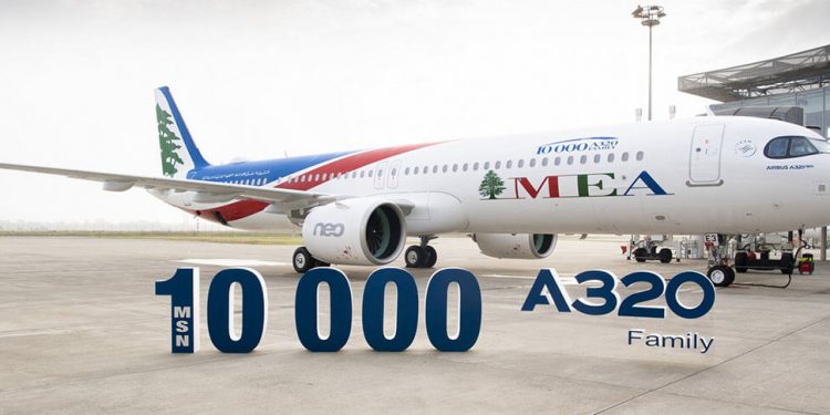 El A321neo de MEA número 10.000