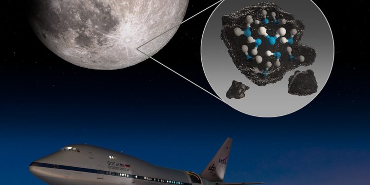 El observatorio Sofia de la Nasa descubre agua en la zona iluminada de la Luna