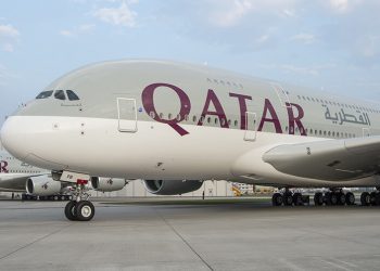 Un A380 de Qatar Airways