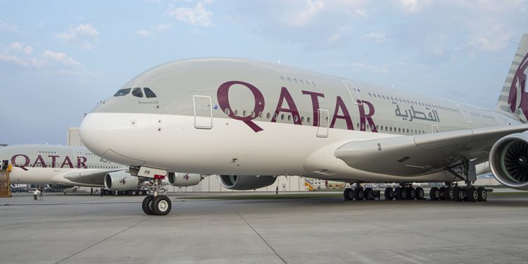Un A380 de Qatar Airways
