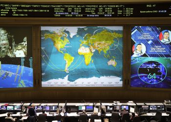 Caminata espacial vista desde el centro de Roscosmos