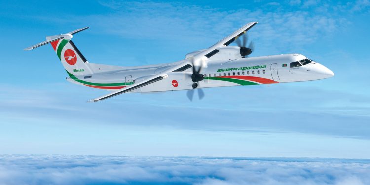 Un Dash-8-400 de Biman