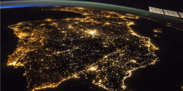 España vista desde el espacio
