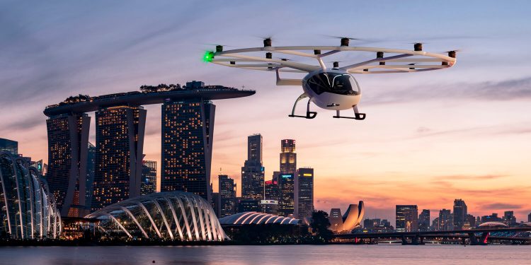Volocopter lanzará servicios de taxi aéreo en Singapur en 2023