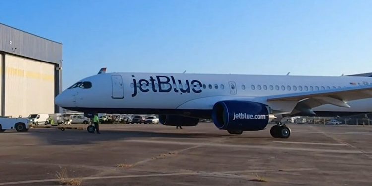 Un A220 de Jetblue