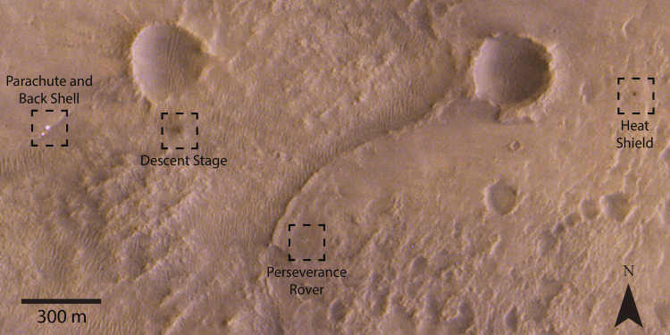 Aterrizaje de Perseverance captado por ExoMars