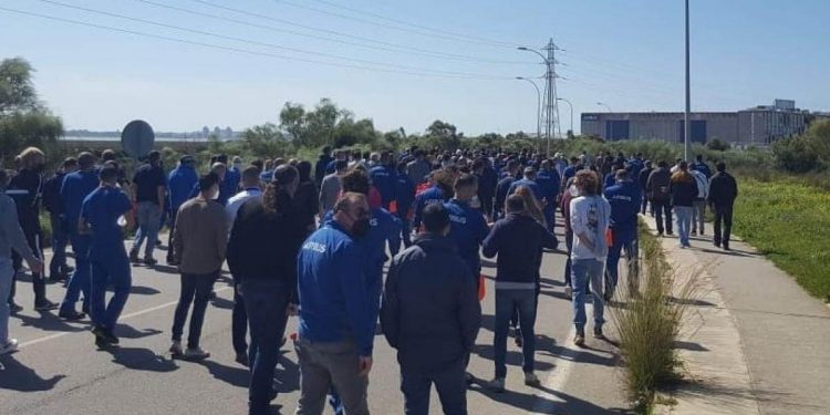 Manifestación de Airbus