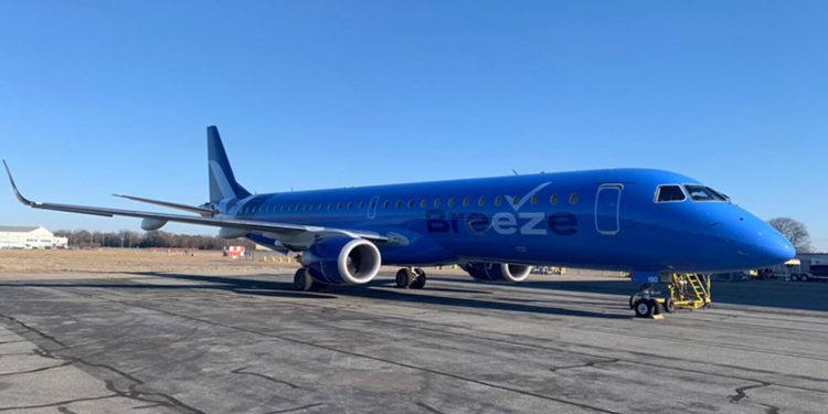 Embraer firma un acuerdo de MRO con Breeze Airways
