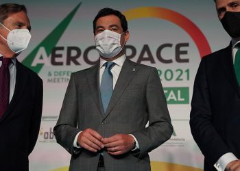 Juanma Moreno en la inauguración de Aerospace&Defense Meeting Sevilla 2021