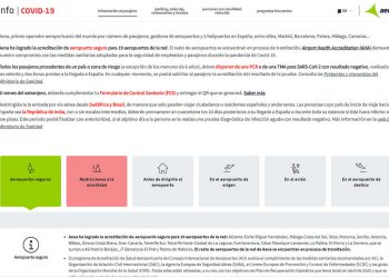 La web de Aena se renueva pasa satisfacer al pasajero digital