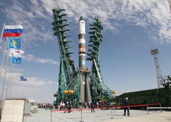 La nave de carga rusa Progress MS-17 preparada para despegar hacia la ISS