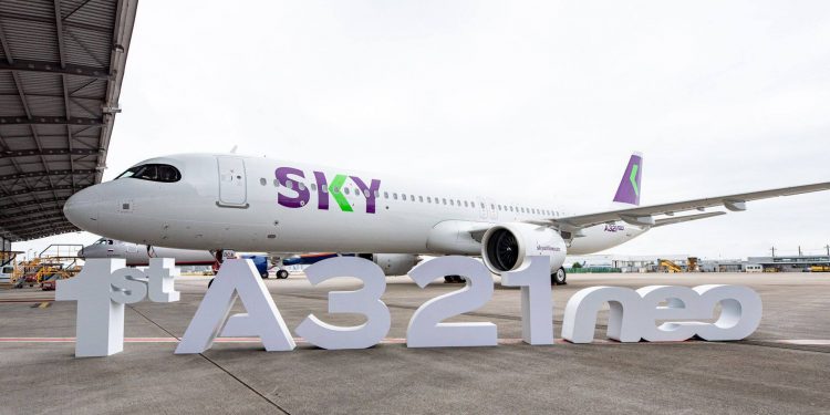 La aerolínea chilena SKY recibe su primer A321neo