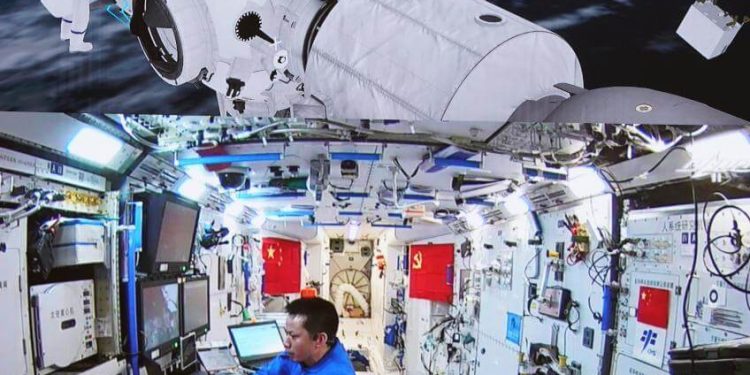 Segunda salida de astronautas de la estación espacial china
