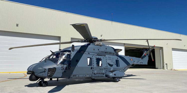Llegó a Cuatro Vientos el cuarto NH90