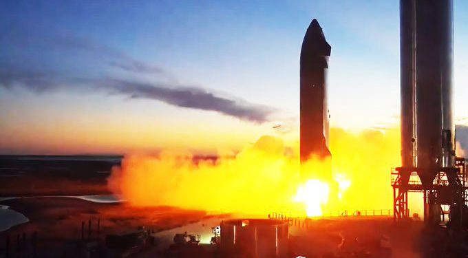 SpaceX encendió por primera vez los motores Raptor integrados en su nave espacial SN20