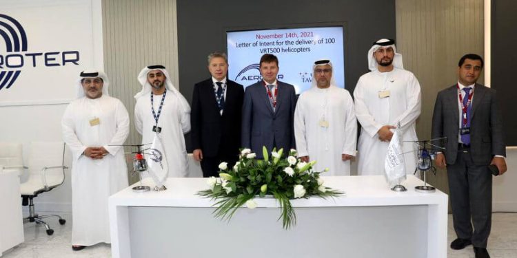 Los Emiratos Árabes Unidos firman con Aeroter su intención de comprar 100 helicópteros VRT500