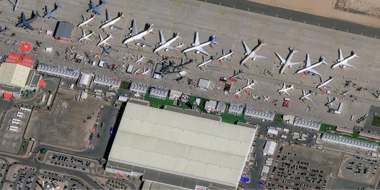 Vista de Dubai Airshow 2021