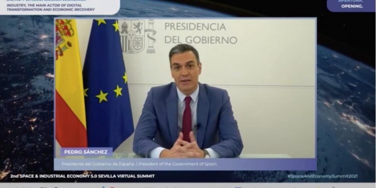 El presidente del Gobierno, Pedro Sánchez, en el II Space & Industrial Virtual Summit