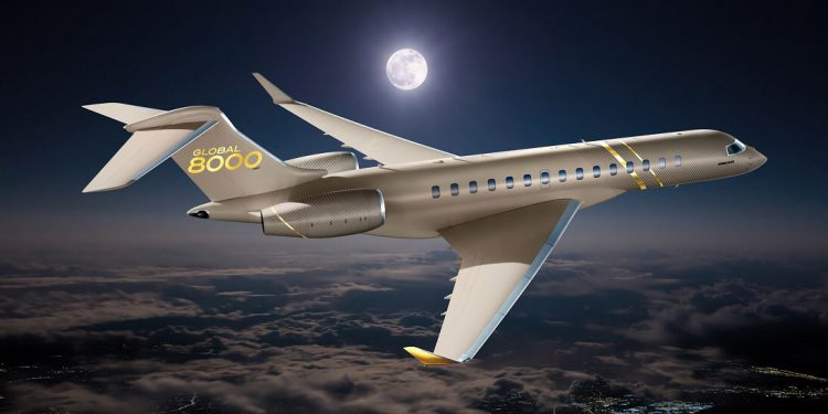 Bombardier presenta su nuevo avión de negocios Global 8000
