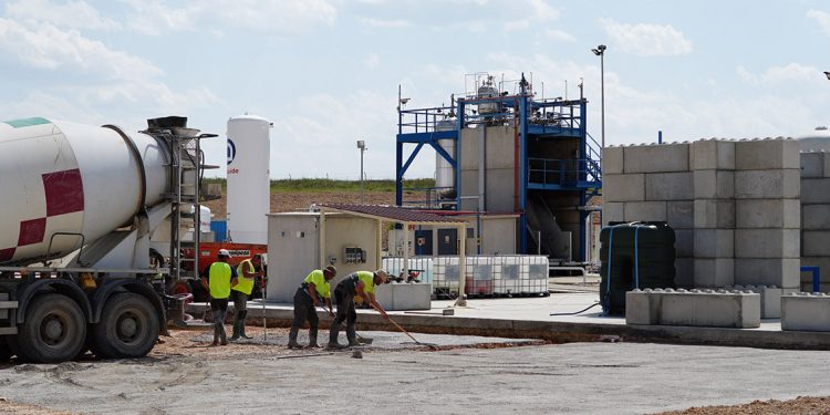 Obras de ampliación del banco de ensayos de PLD Space en Teruel
