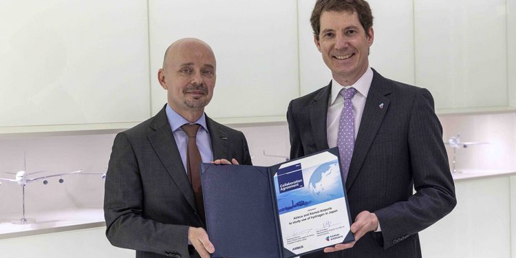 Airbus y Kansai Airports estudiarán el uso del hidrógeno en la descarbonización del sector en Japón