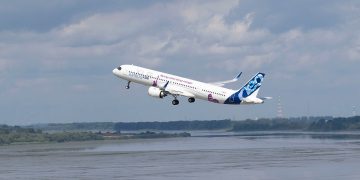 El A321XLR de Airbus despegó por primera vez