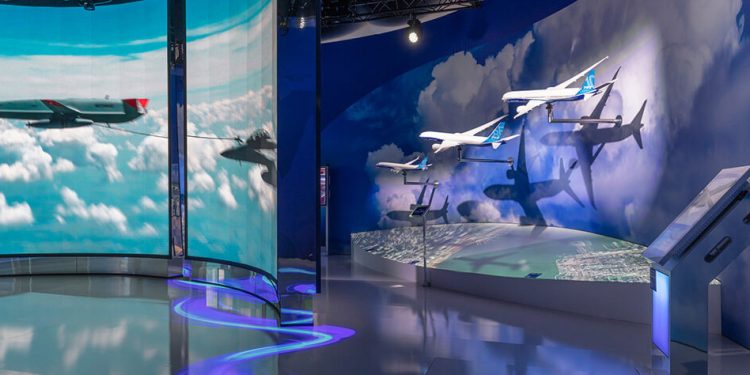Stand de Boeing en Farnborough