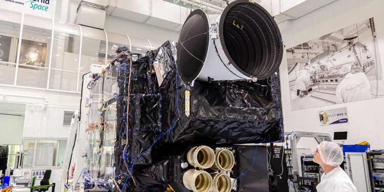 El primer satélite de la flota MTG, en la fase final de integración antes de viajar a Kourou