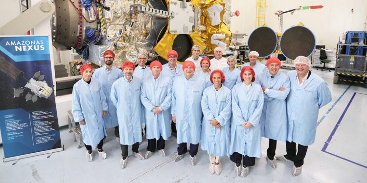 El satélite Amazonas Nexus, en su última fase de fabricación