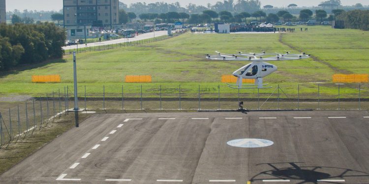 Primer vertiport de Italia desplegado en el aeropuerto de Fiumicino
