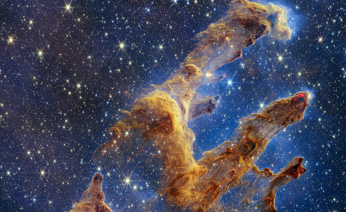 El telescopio espacial J. Webb capta una impresionante imagen llena de estrellas de los Pilares de la Creación - Actualidad Aeroespacial