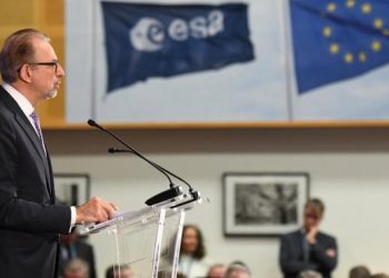 El director general de la ESA, Josef Aschbacher, en Bruselas