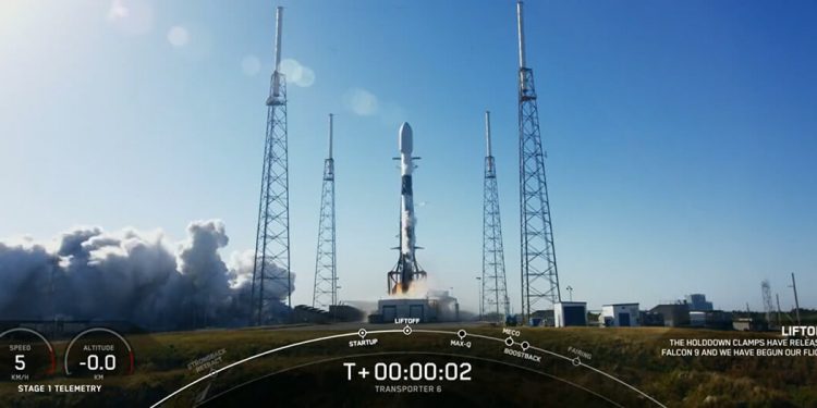 SpaceX lanzó al espacio la misión Transporter-6 con 114 cargas útiles