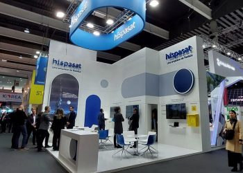 Stand de Hispasat en el MWC2023