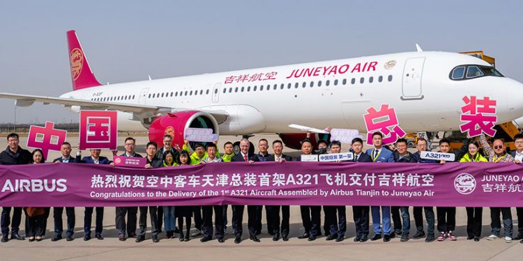 Airbus entrega el primer A321neo ensamblado en China