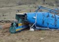 Dos heridos leves al estrellarse en Robledo de Chavela un helicóptero de la DGT