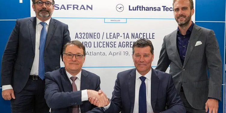 Acuerdo entre Safran y Lufthansa para el mantenimiento de las góndolas Airbus A320neo / LEAP-1A