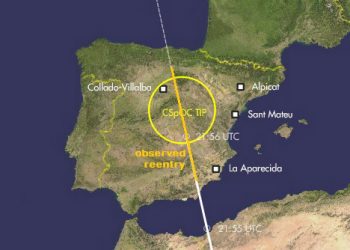 Restos de un satélite norteamericano cruzaron el cielo de España