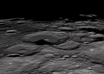 Visión del polo sur lunar de LRO