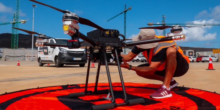 Airmedia360 presenta su nuevo dron Stratos Industrial PT-25 para operaciones logístico-portuarias