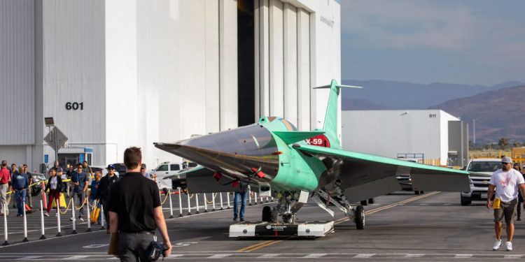 avión supersónico silencioso X-59