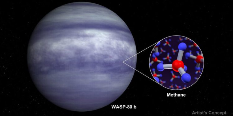 El telescopio espacial Webb identifica metano en la atmósfera de un exoplaneta