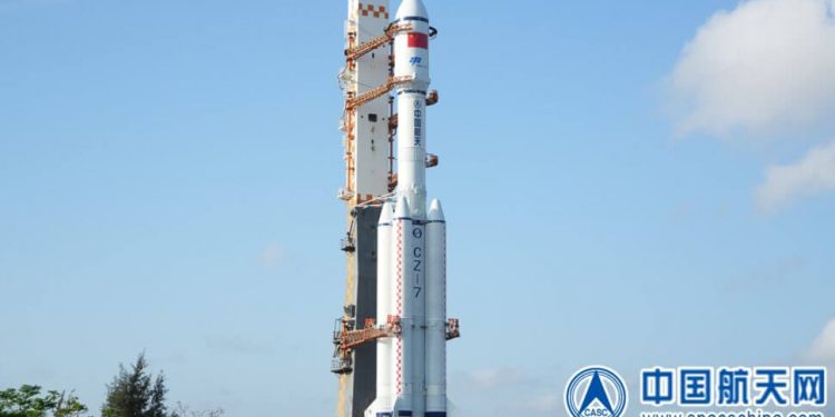 China prepara el lanzamiento de la nave de carga Tianzhou-7 hacia su estación espacial