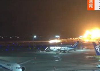El A350 colisionó con un avión DHC-8 al aterrizar en Haneda