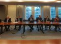 el presidente ejecutivo de PLD Space, Ezequiel Sánchez, durante un evento celebrado en el Parlamento Europeo